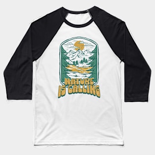 Outdoor “Nature is Calling” Baseball T-Shirt